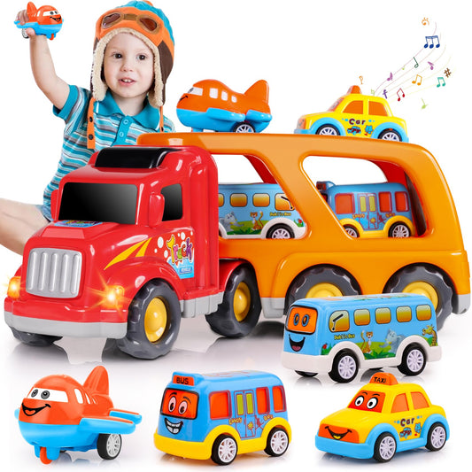 Nicmore 5 in 1 Carrier Toy Trucks for Boys - Toddle